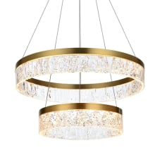 Linden 22" Wide LED Ring Chandelier - 3006 Lumens