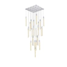 Weston 25 Light 36" Wide LED Crystal Multi Light Pendant with Clear Crystal Accents