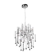 Astro 18" Wide 6 Light Abstract Style Chandelier with Crystal Accents