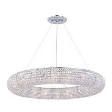 Paris 18 Light 41" Wide Crystal Ring Chandelier with Clear Royal Cut Crystals