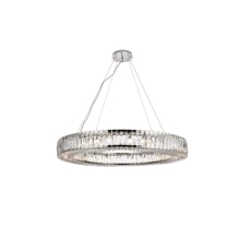 Cuvette 36 Light 63" Wide Crystal Ring Chandelier with Clear Royal Cut Crystals