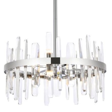 Serena 10 Light 20" Wide Crystal Drum Chandelier with Clear Crystal Accents