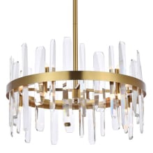 Serena 10 Light 20" Wide Crystal Drum Chandelier with Clear Crystal Accents