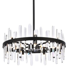 Serena 14 Light 25" Wide Crystal Drum Chandelier with Clear Crystal Accents