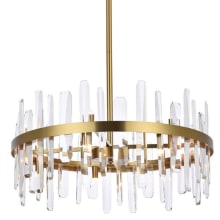 Serena 14 Light 25" Wide Crystal Drum Chandelier with Clear Crystal Accents