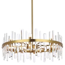Serena 16 Light 32" Wide Crystal Drum Chandelier with Clear Crystal Accents