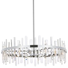 Serena 16 Light 36" Wide Crystal Drum Chandelier with Clear Crystal Accents