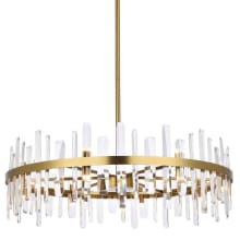 Serena 16 Light 36" Wide Crystal Drum Chandelier with Clear Crystal Accents