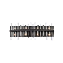 Serena 8 Light 30" Wide Vanity Light with Clear Crystal Accents