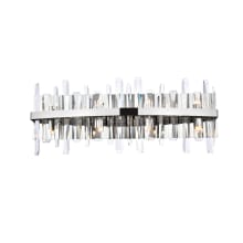 Serena 8 Light 30" Wide Vanity Light with Clear Crystal Accents
