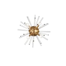Sienna 4 Light 18" Tall Wall Sconce with Clear Royal Cut Crystals