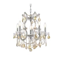 Maria Theresa 6 Light 20" Wide Crystal Chandelier with Golden Teak Royal Cut Crystals