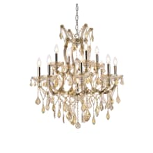 Maria Theresa 13 Light 27" Wide Crystal Chandelier with Golden Teak Royal Cut Crystals