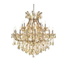 Maria Theresa 24 Light 36" Wide Crystal Chandelier with Golden Teak Royal Cut Crystals