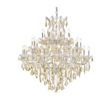 Maria Theresa 37 Light 44" Wide Crystal Chandelier with Golden Teak Royal Cut Crystals