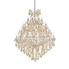 Maria Theresa 49 Light 46" Wide Crystal Chandelier with Golden Teak Royal Cut Crystals