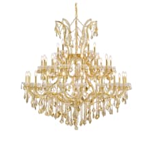 Maria Theresa 41 Light 52" Wide Crystal Chandelier with Golden Teak Royal Cut Crystals