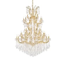 Maria Theresa 61 Light 54" Wide Crystal Chandelier with Golden Teak Royal Cut Crystals