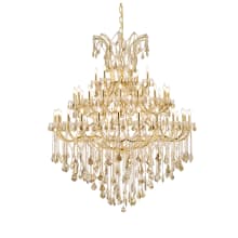 Maria Theresa 49 Light 60" Wide Crystal Chandelier with Golden Teak Royal Cut Crystals