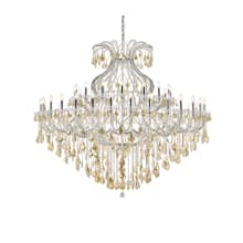Maria Theresa 49 Light 72" Wide Crystal Chandelier with Golden Teak Royal Cut Crystals