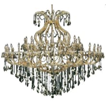 Maria Theresa 49 Light 72" Wide Crystal Chandelier with Golden Teak Royal Cut Crystals