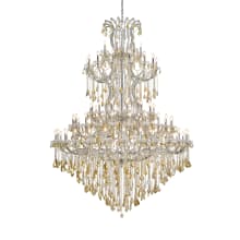 Maria Theresa 87 Light 72" Wide Crystal Chandelier with Golden Teak Royal Cut Crystals