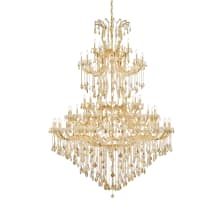 Maria Theresa 87 Light 72" Wide Crystal Chandelier with Golden Teak Royal Cut Crystals