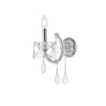 Maria Theresa 12" Tall Wall Sconce with Clear Royal Cut Crystals