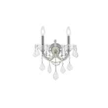 Maria Theresa 2 Light 16" Tall Wall Sconce with Clear Royal Cut Crystals