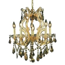 Maria Theresa 6 Light 20" Wide Crystal Chandelier with Golden Teak Royal Cut Crystals