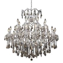 Maria Theresa 24 Light 36" Wide Crystal Chandelier with Golden Teak Royal Cut Crystals