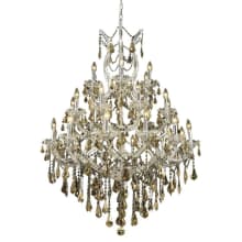 Maria Theresa 28 Light 38" Wide Crystal Chandelier with Golden Teak Royal Cut Crystals