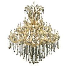 Maria Theresa 49 Light 60" Wide Crystal Chandelier with Golden Teak Royal Cut Crystals
