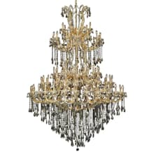 Maria Theresa 85 Light 72" Wide Crystal Chandelier with Golden Teak Royal Cut Crystals