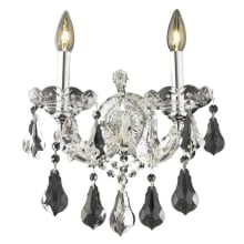 Maria Theresa 2 Light 16" Tall Wall Sconce with Clear Royal Cut Crystals