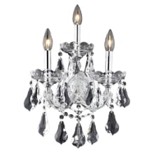 Maria Theresa 3 Light 22" Tall Wall Sconce with Clear Royal Cut Crystals