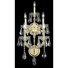 Maria Theresa 5 Light 25" Tall Wall Sconce with Clear Royal Cut Crystals
