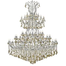 Maria Theresa 84 Light 96" Wide Crystal Chandelier with Golden Teak Royal Cut Crystals