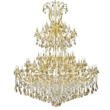 Maria Theresa 84 Light 96" Wide Crystal Chandelier with Golden Teak Royal Cut Crystals