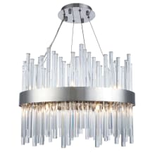 Dallas 14 Light 20" Wide Crystal Drum Chandelier with Clear Royal Cut Crystals