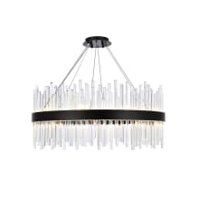 Dallas 18 Light 32" Wide Crystal Drum Chandelier with Clear Royal Cut Crystals