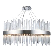 Dallas 18 Light 32" Wide Crystal Drum Chandelier with Clear Royal Cut Crystals