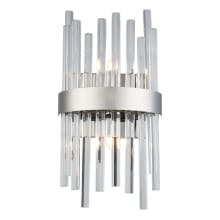 Dallas 2 Light 14" Tall Wall Sconce with Clear Royal Cut Crystals
