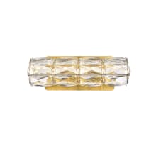 Valetta 12" Wide LED Bath Bar with Clear Royal Cut Crystals