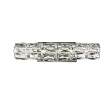Valetta 18" Wide LED Bath Bar with Clear Royal Cut Crystals