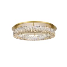 Monroe 26" Wide LED Semi-Flush Ceiling Fixture with Clear Royal Cut Crystals