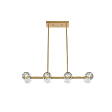 Eren 8 Light 31" Wide Crystal Linear Pendant