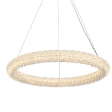 Bowen 24" Wide LED Crystal Ring Chandelier - 1400 Lumens