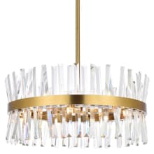 Serephina 14 Light 25" Wide Crystal Drum Chandelier with Clear Crystal Accents