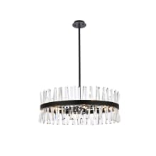 Serephina 16 Light 32" Wide Crystal Drum Chandelier with Clear Crystal Accents
